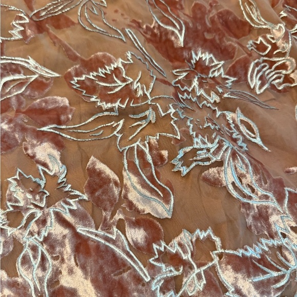 Lulus Katrin Mauve Burnout Velvet Floral Print Midi Dress medium - Picture 4 of 8